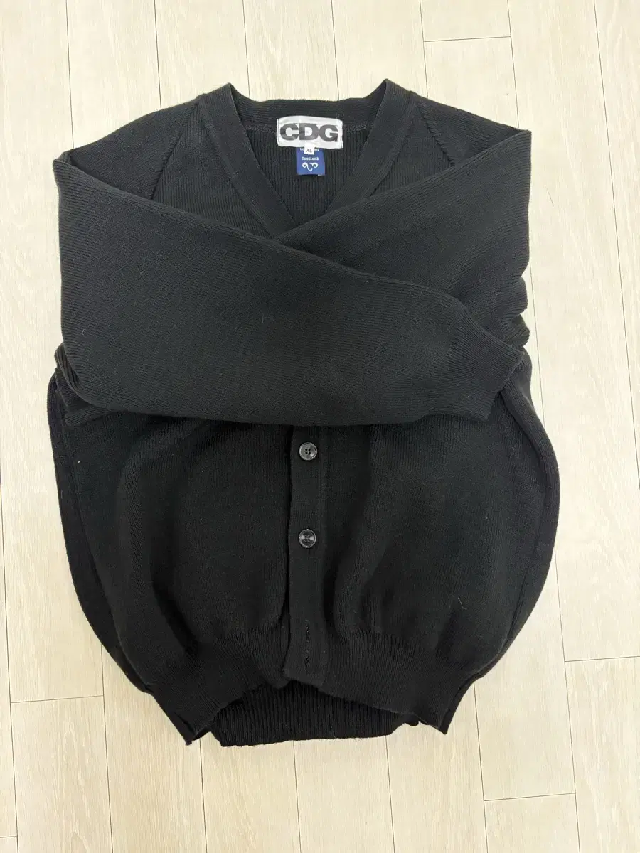 CDG 꼼데가르송 가디건 블랙 XL